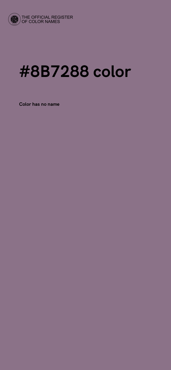 #8B7288 color image
