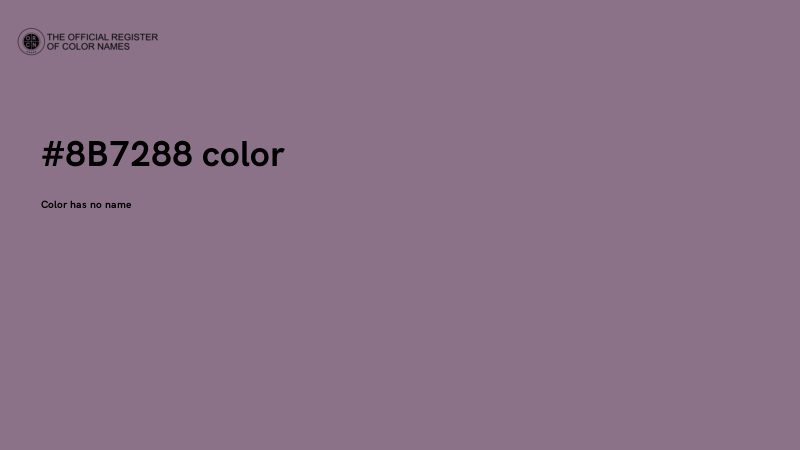 #8B7288 color image
