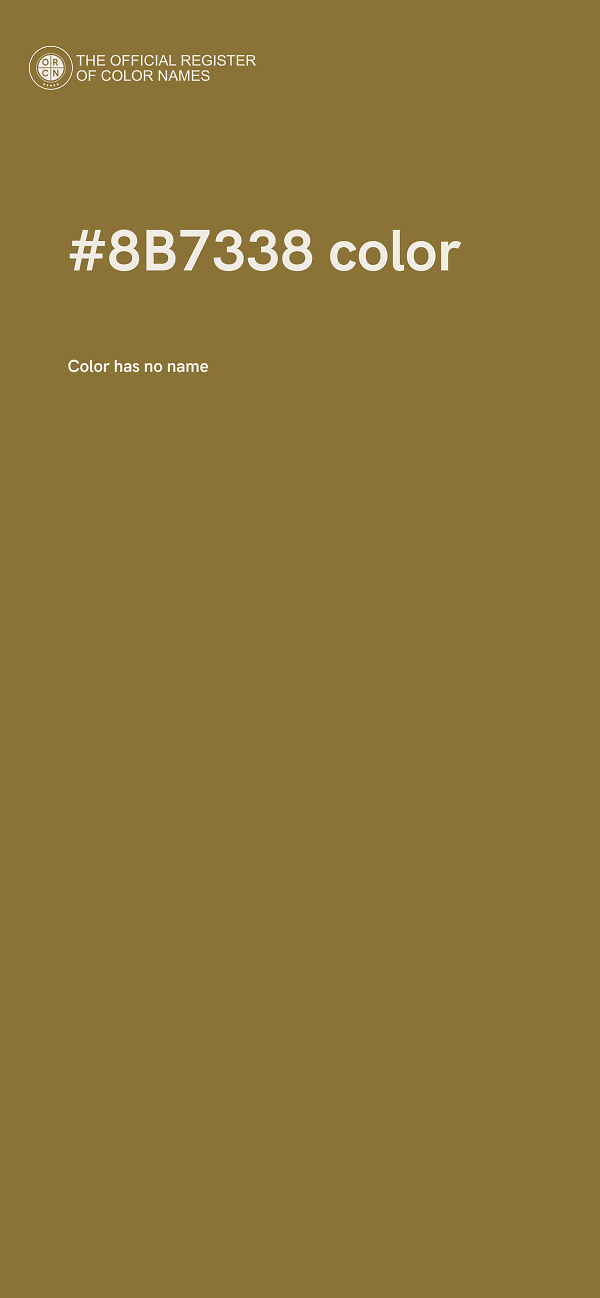 #8B7338 color image