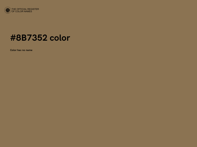 #8B7352 color image