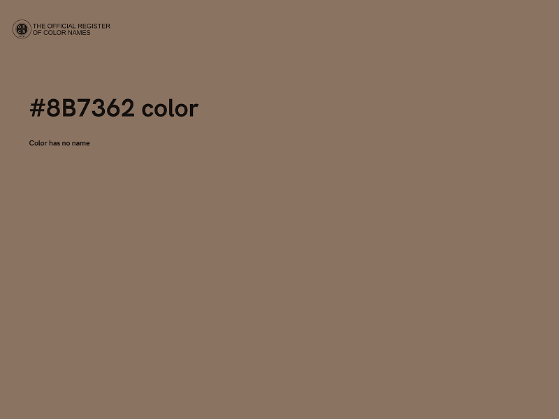 #8B7362 color image