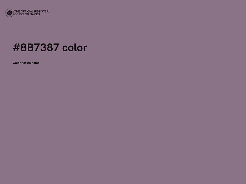 #8B7387 color image