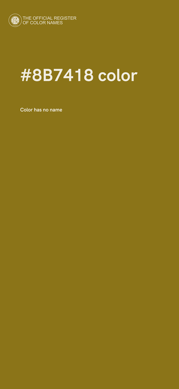 #8B7418 color image