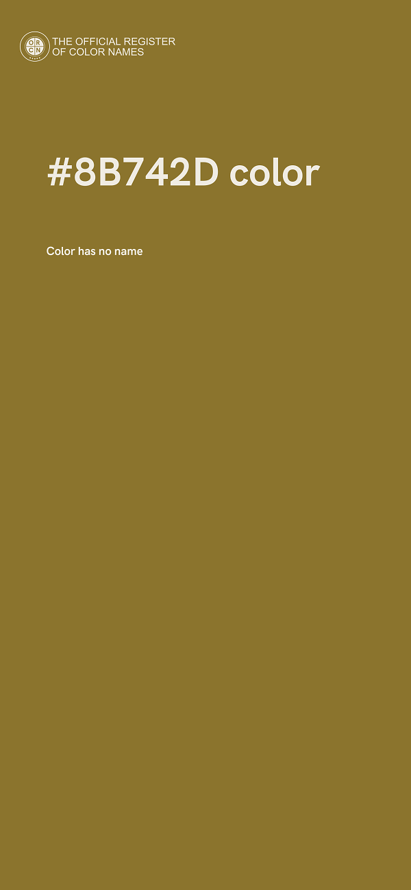 #8B742D color image
