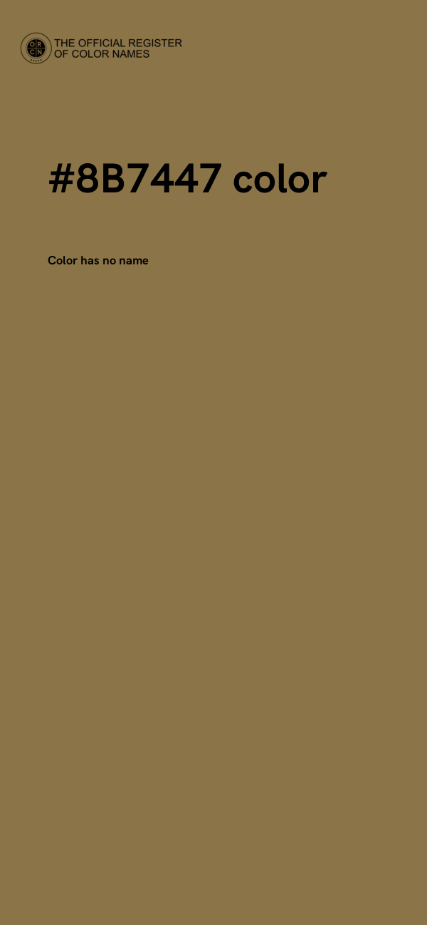 #8B7447 color image