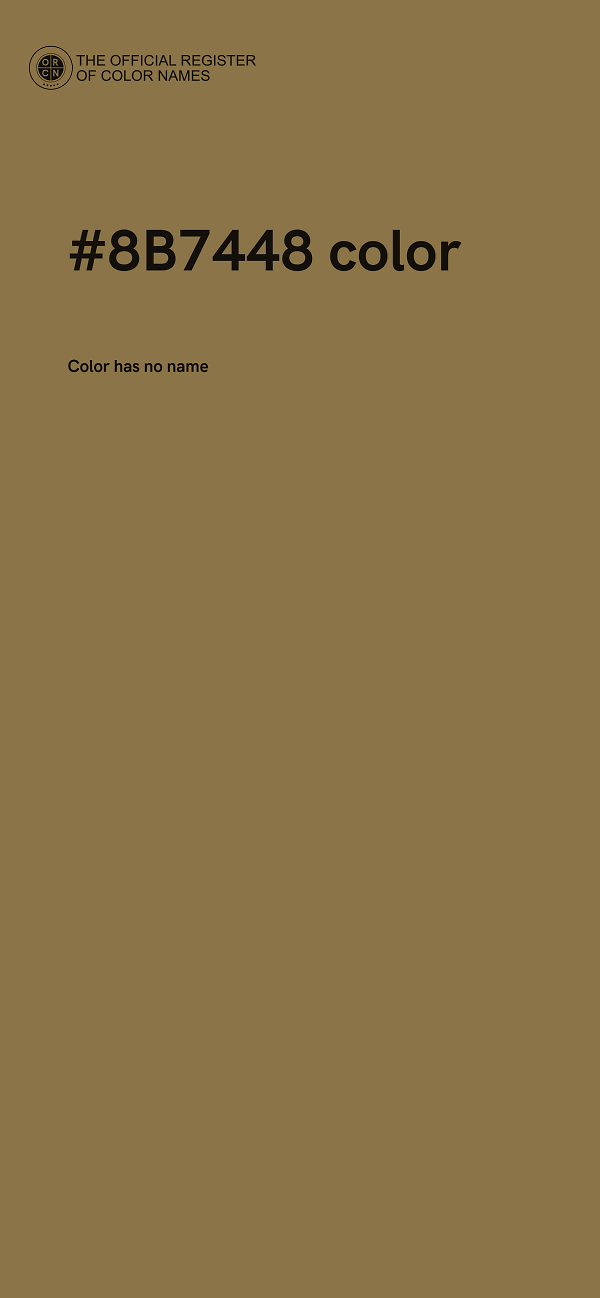 #8B7448 color image