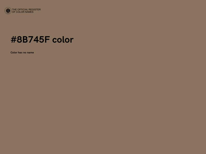 #8B745F color image