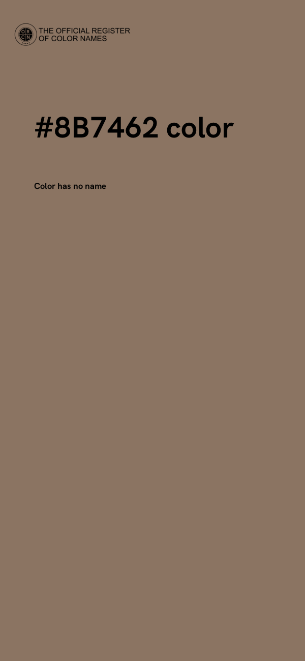 #8B7462 color image
