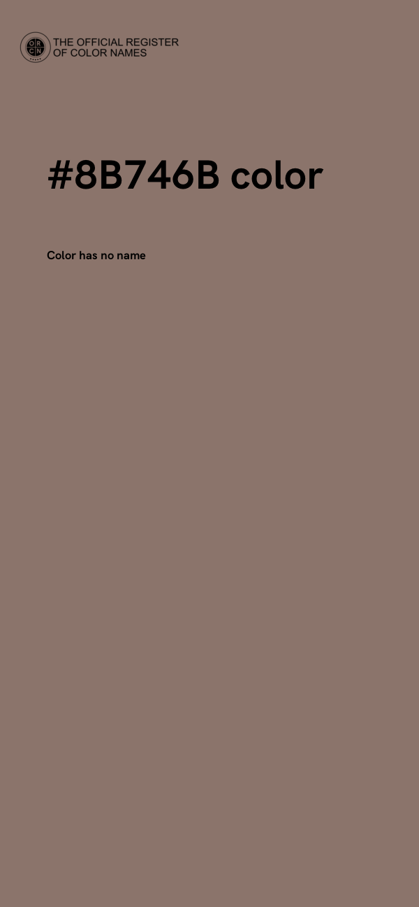#8B746B color image