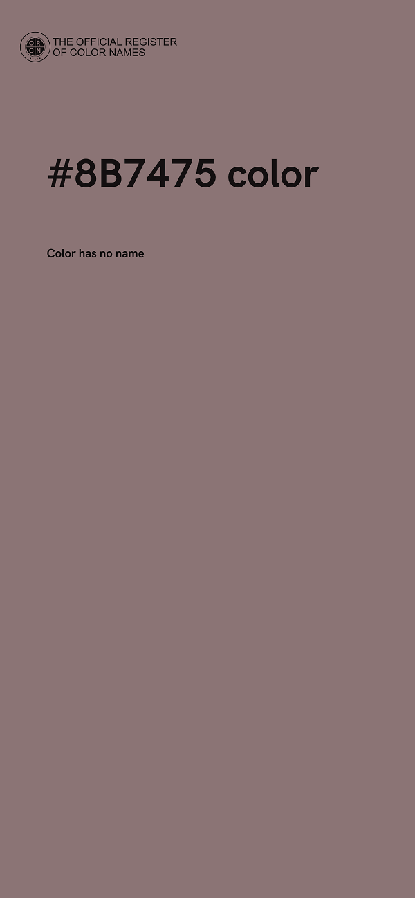 #8B7475 color image