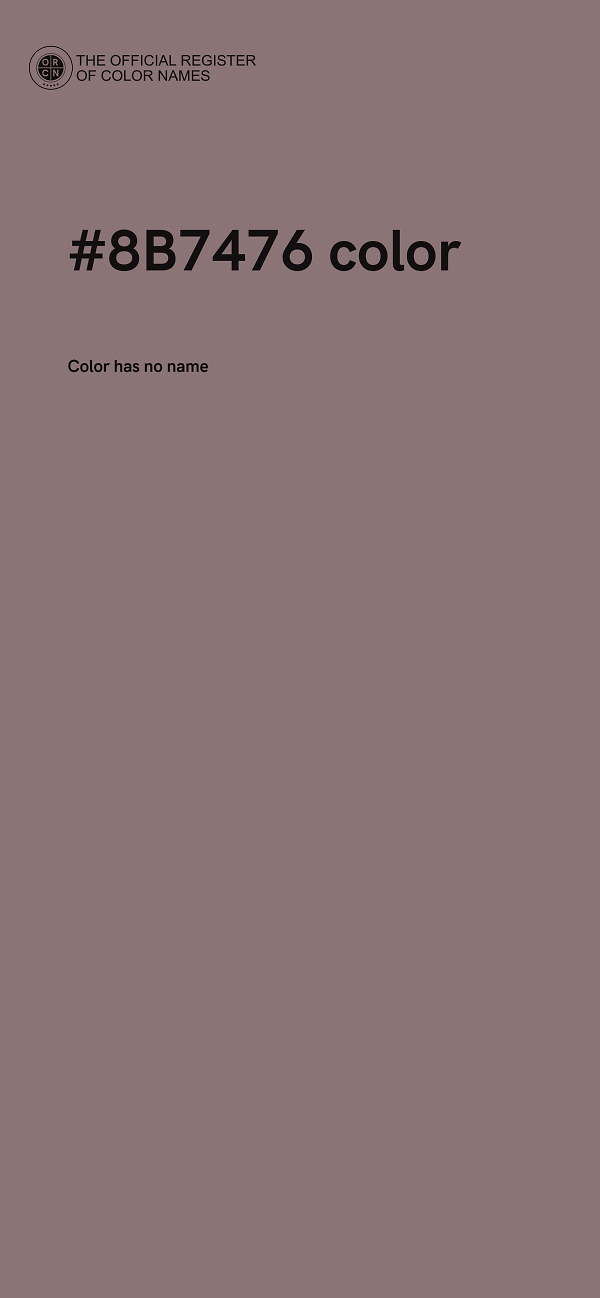 #8B7476 color image