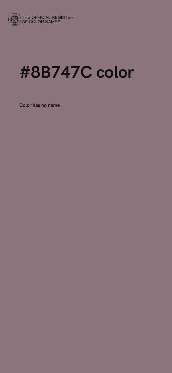 #8B747C color image