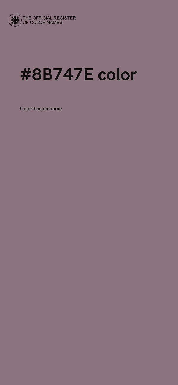 #8B747E color image