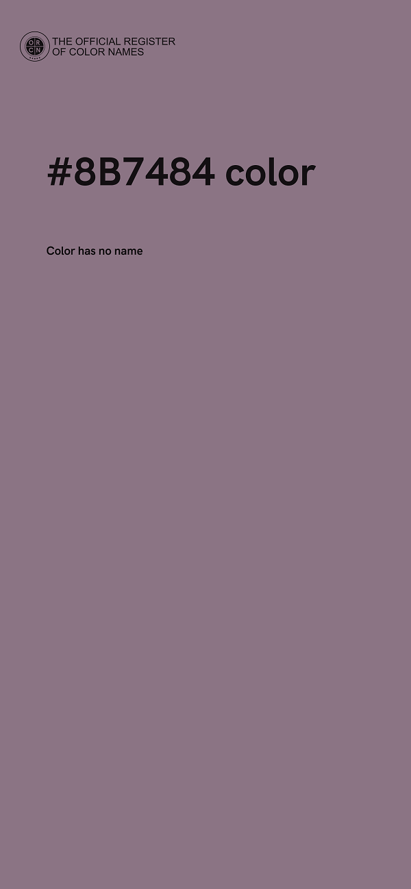 #8B7484 color image