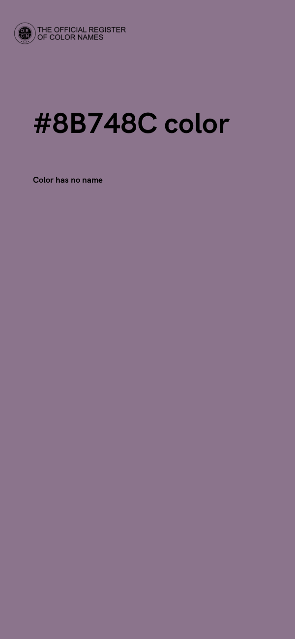 #8B748C color image