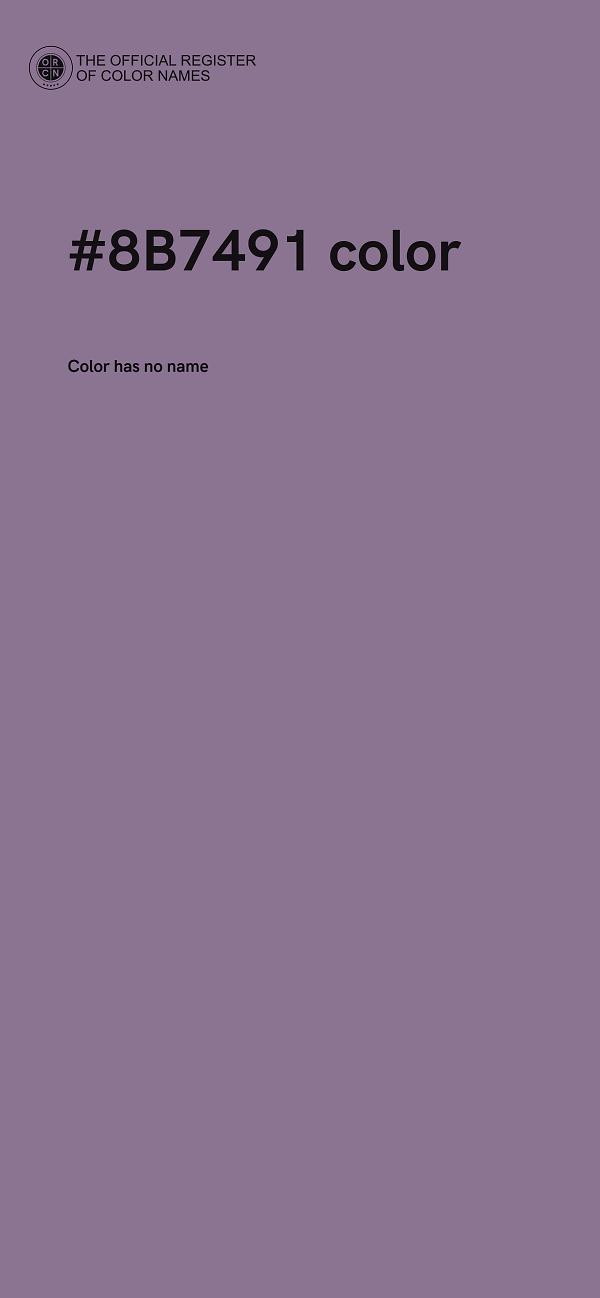 #8B7491 color image