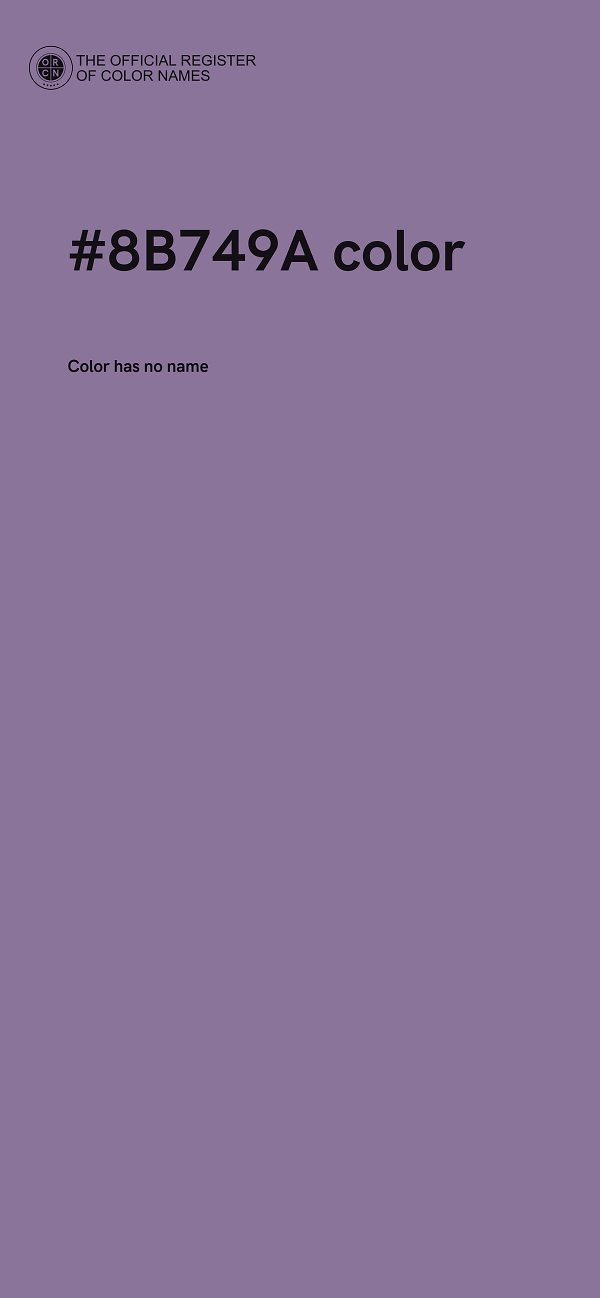 #8B749A color image