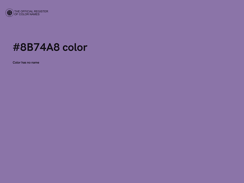 #8B74A8 color image