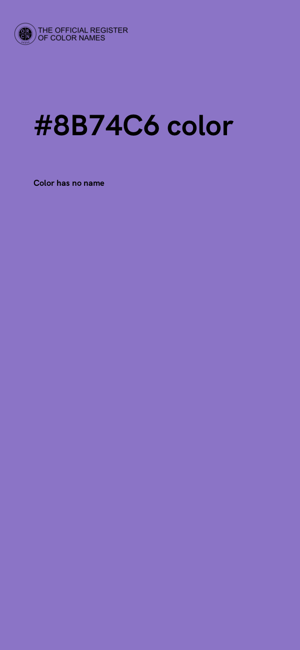 #8B74C6 color image