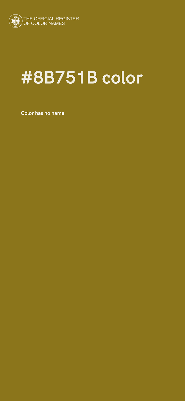 #8B751B color image