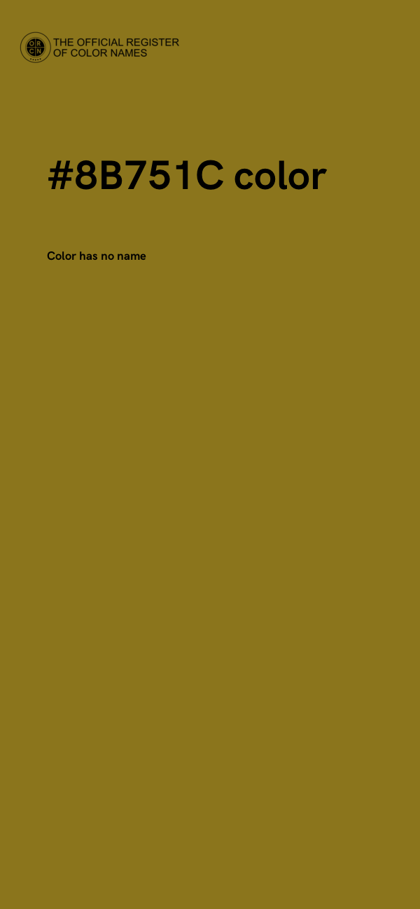 #8B751C color image