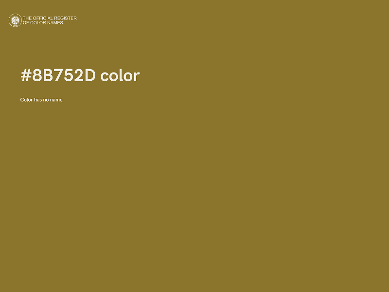 #8B752D color image