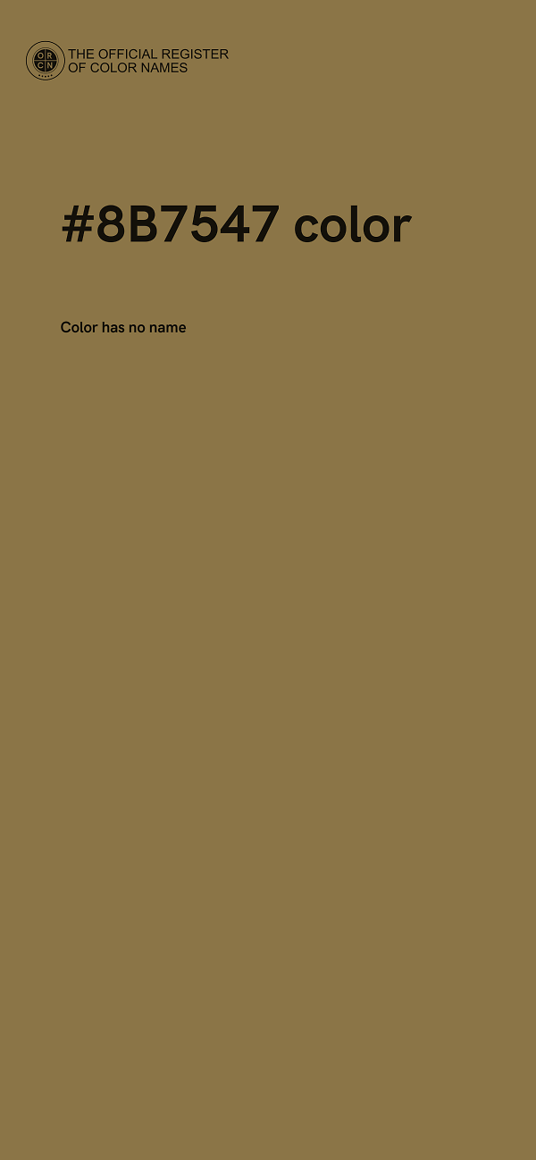 #8B7547 color image