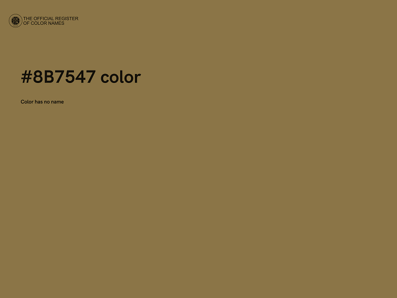 #8B7547 color image