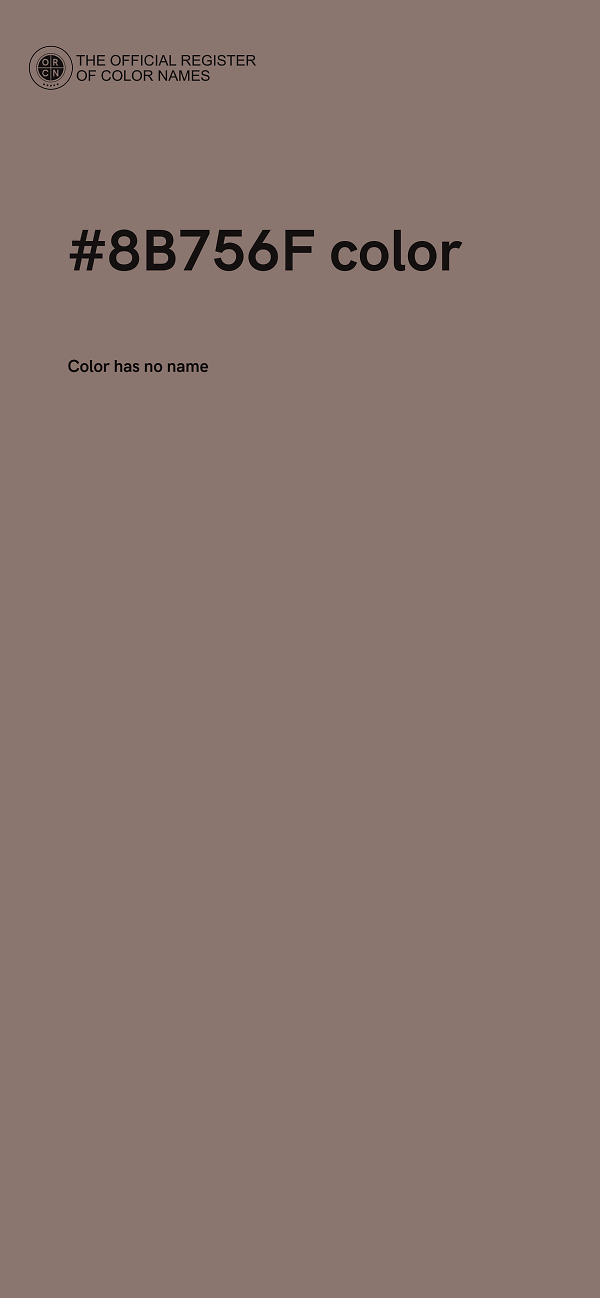 #8B756F color image