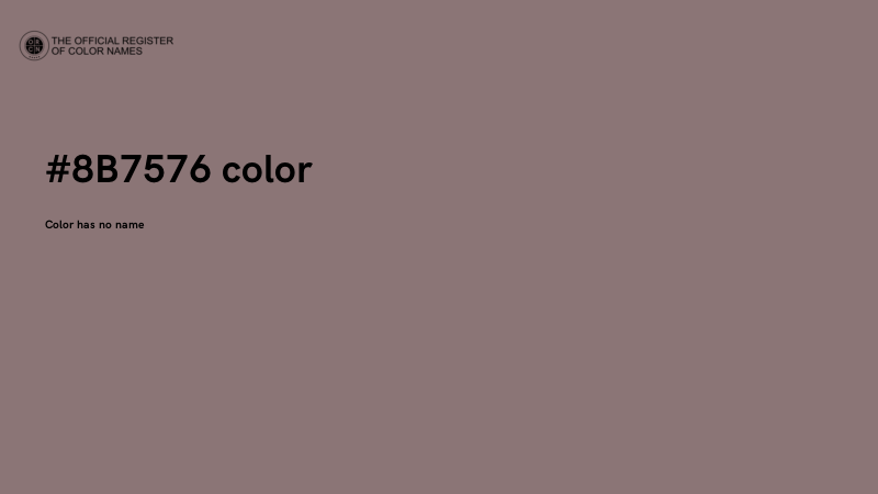 #8B7576 color image