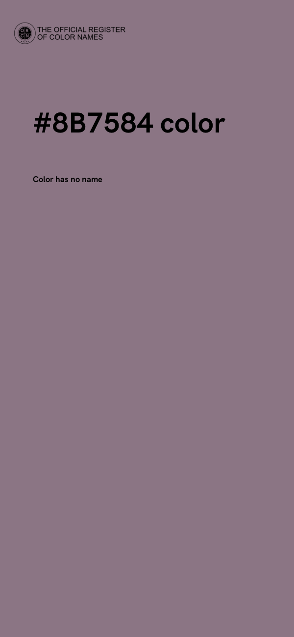 #8B7584 color image