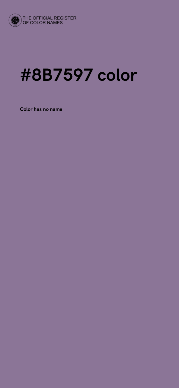 #8B7597 color image