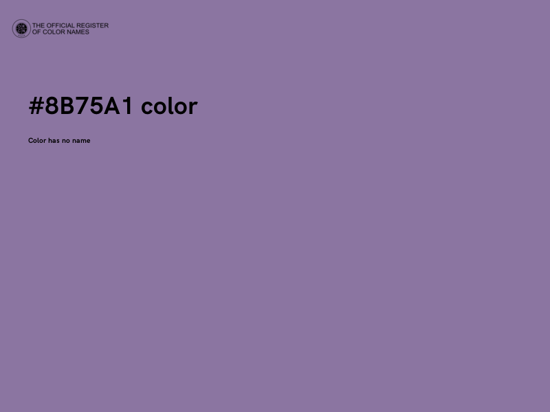 #8B75A1 color image