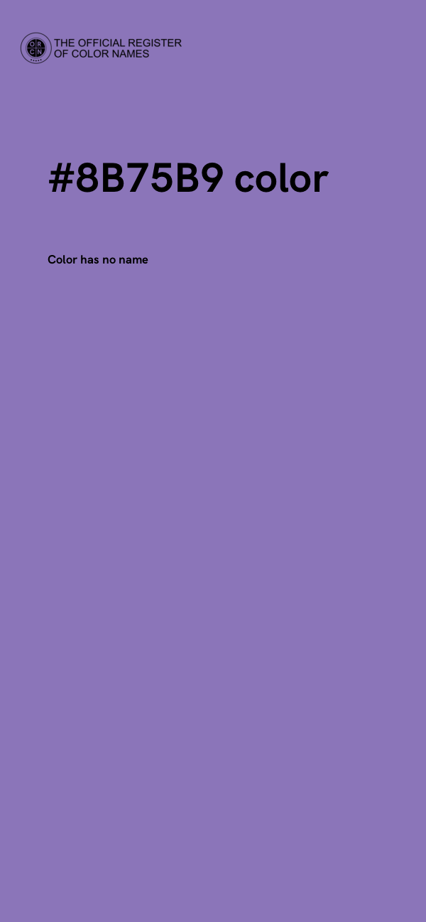 #8B75B9 color image