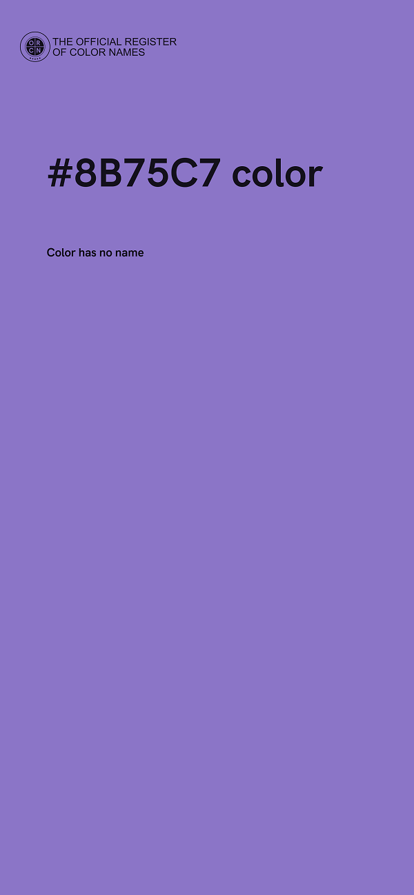 #8B75C7 color image