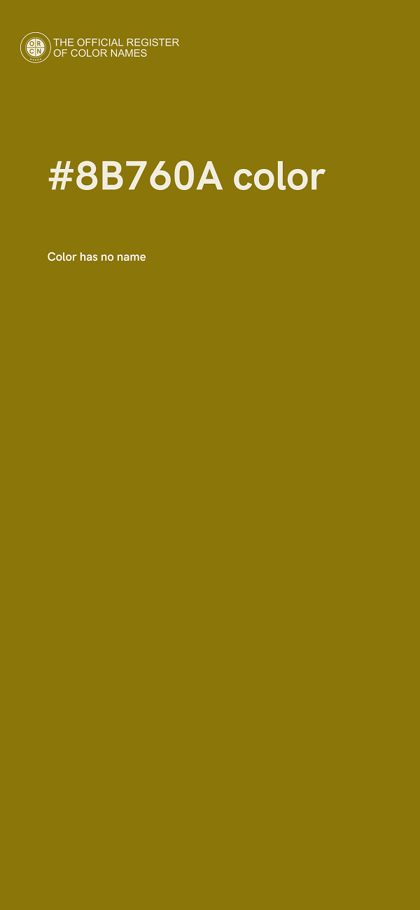 #8B760A color image