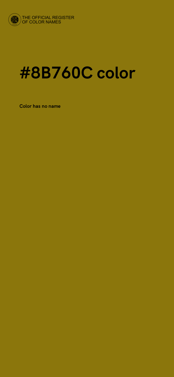 #8B760C color image