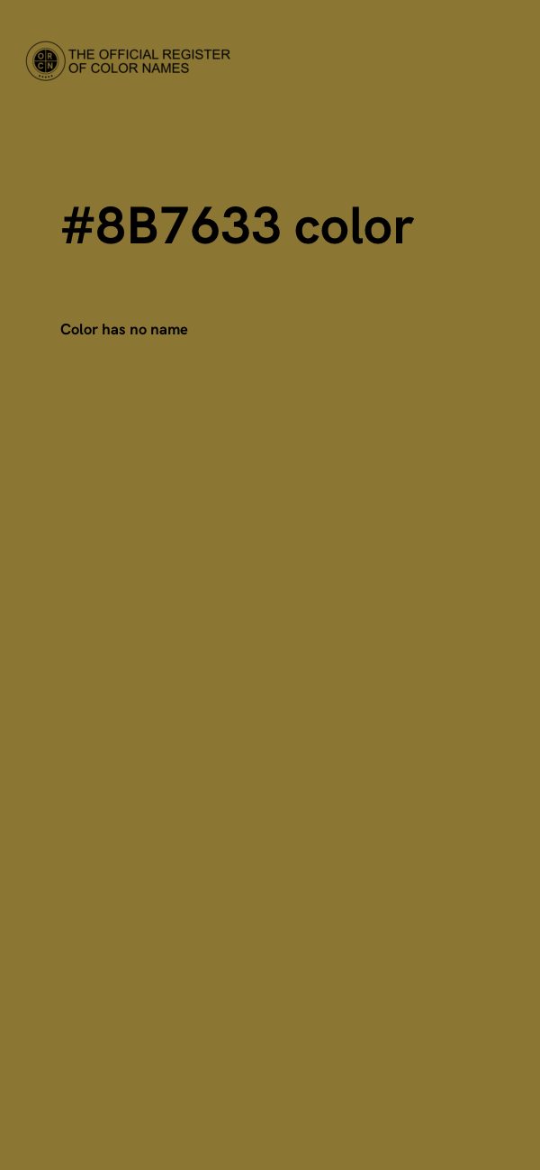#8B7633 color image