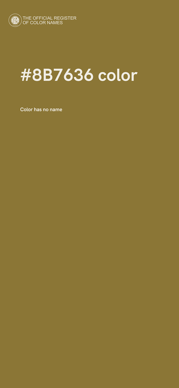 #8B7636 color image