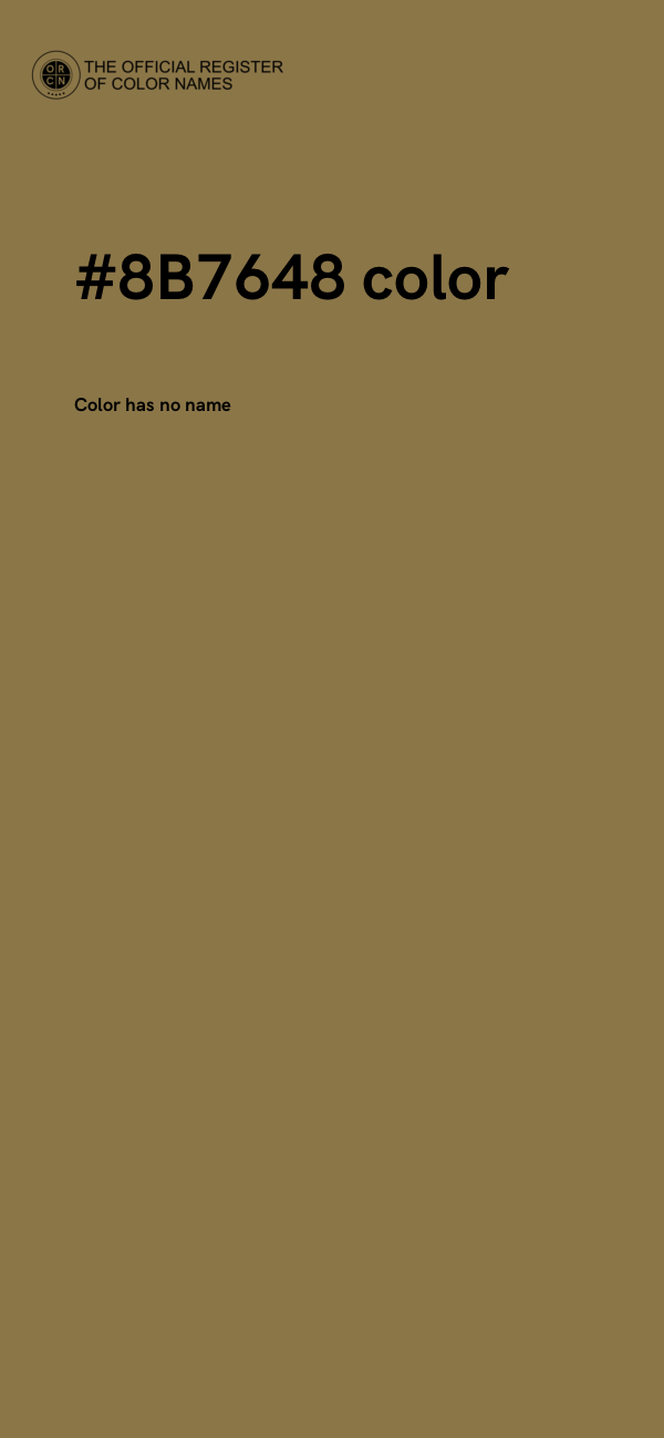 #8B7648 color image