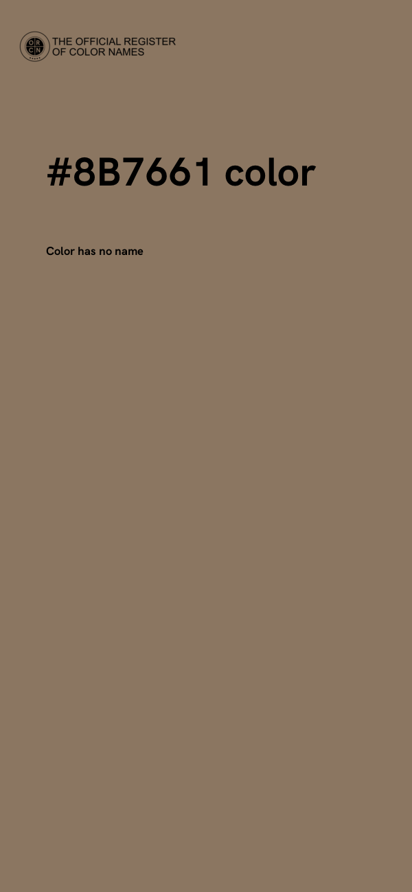 #8B7661 color image