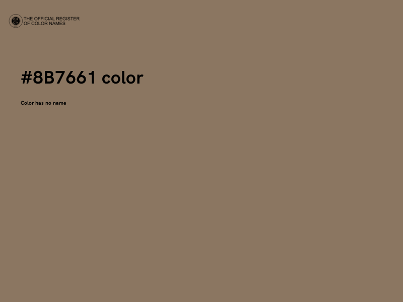 #8B7661 color image