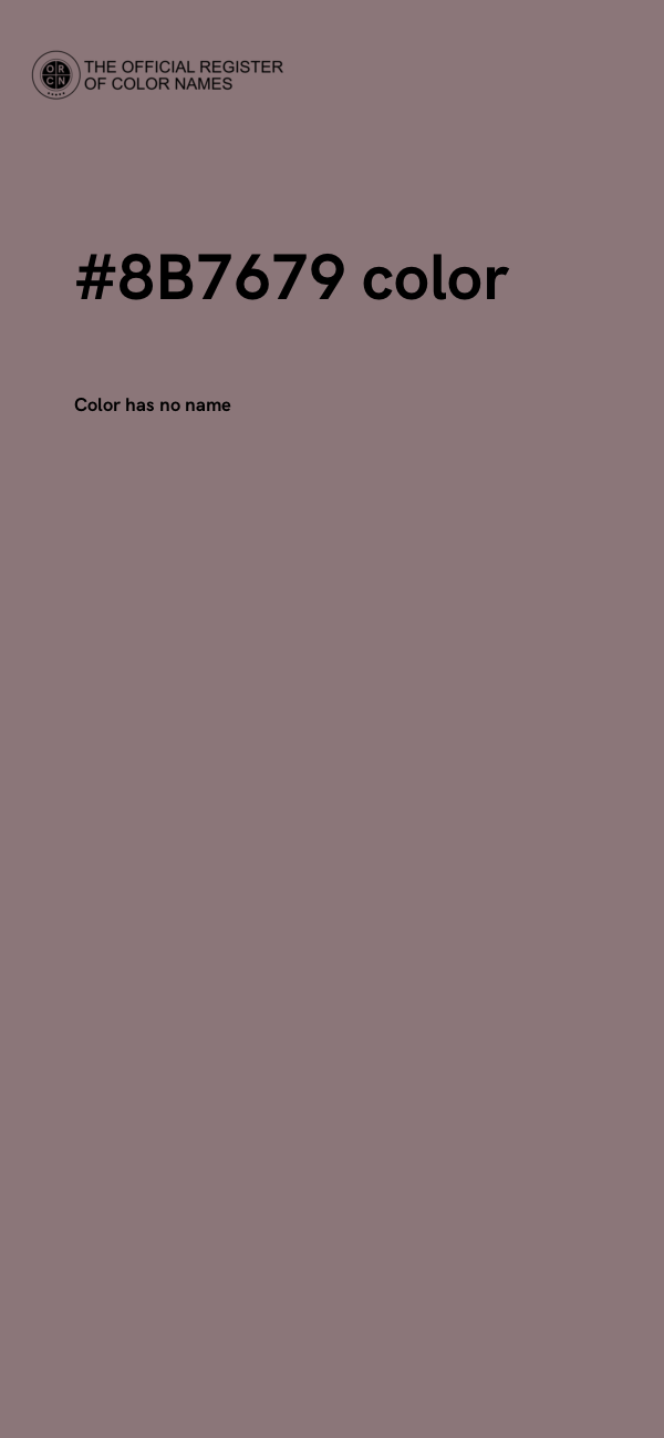 #8B7679 color image