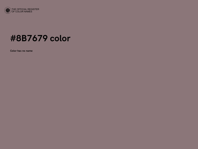#8B7679 color image
