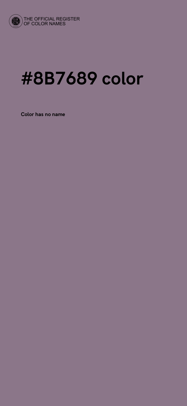 #8B7689 color image