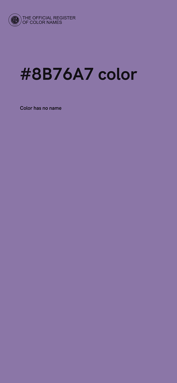 #8B76A7 color image