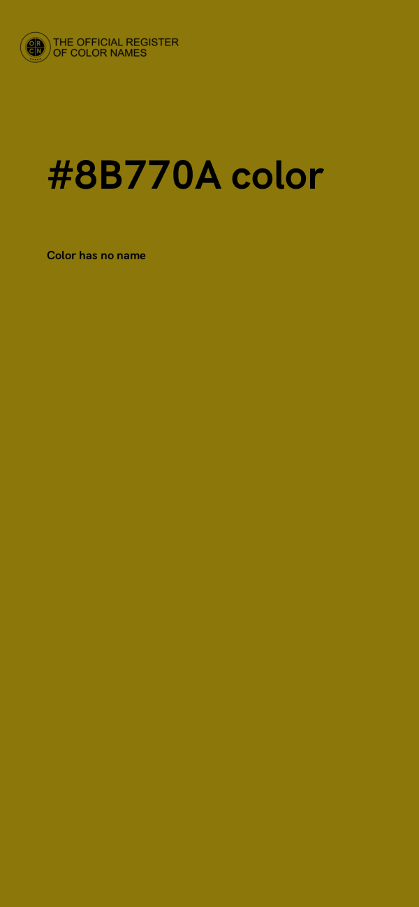#8B770A color image