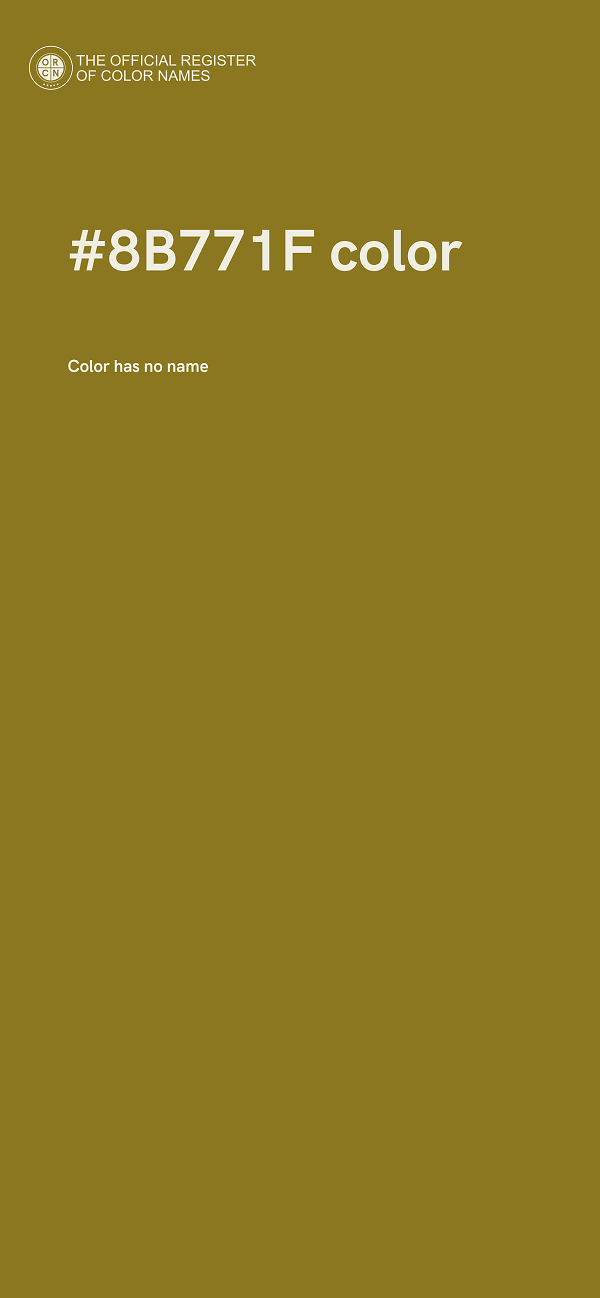 #8B771F color image