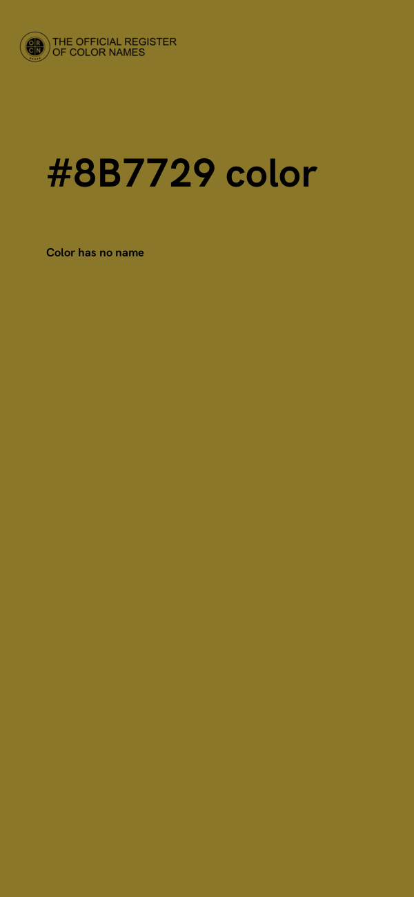 #8B7729 color image