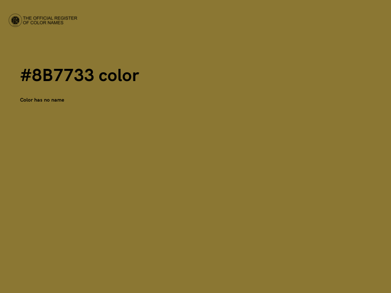 #8B7733 color image